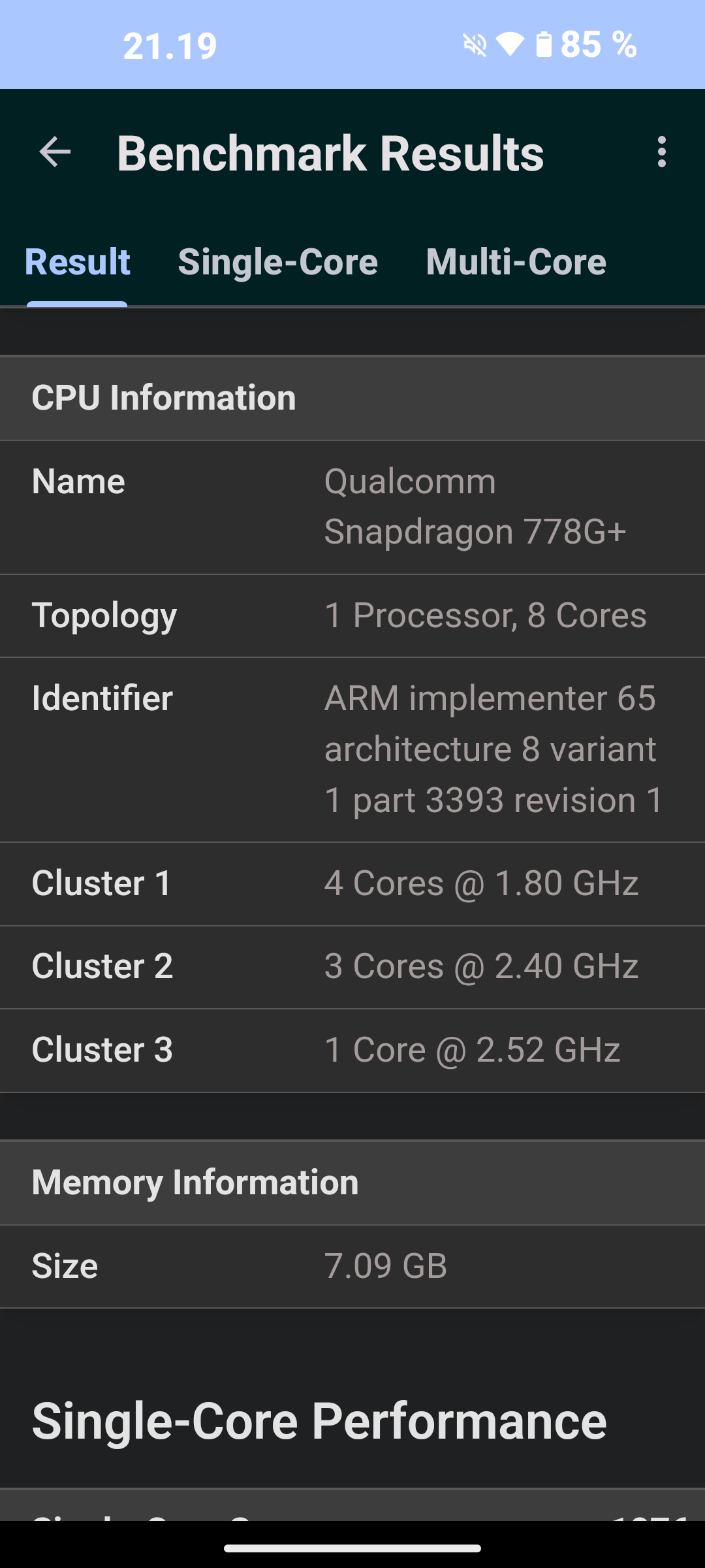 Nothing Phone 1 Geekbench 2024 - 2