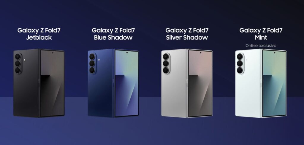 Samsung Z Fold 7 farver