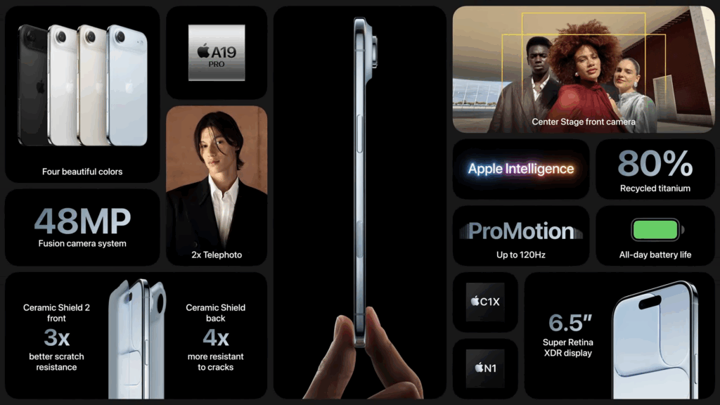 iPhone Air specifikationer dansk