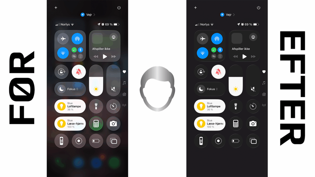 Liquid Glass iOS 26 Dansk
