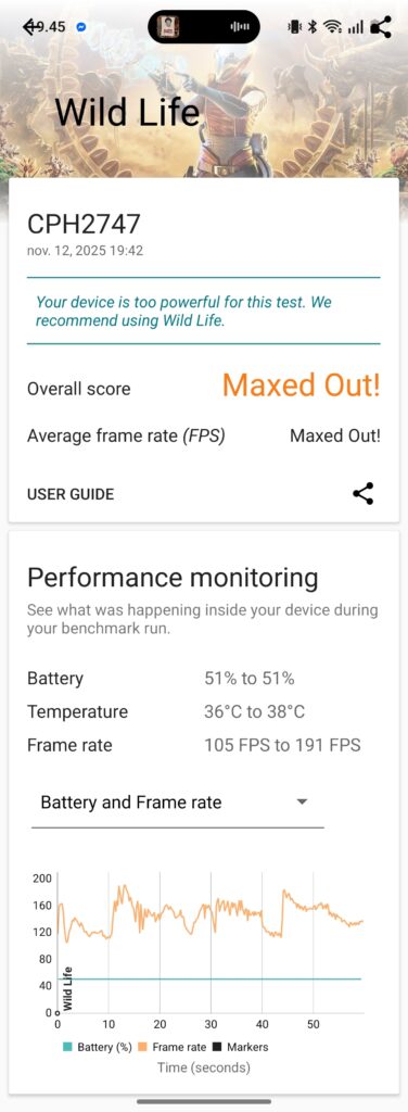 OnePlus 15 3D Mark Wild Life Test