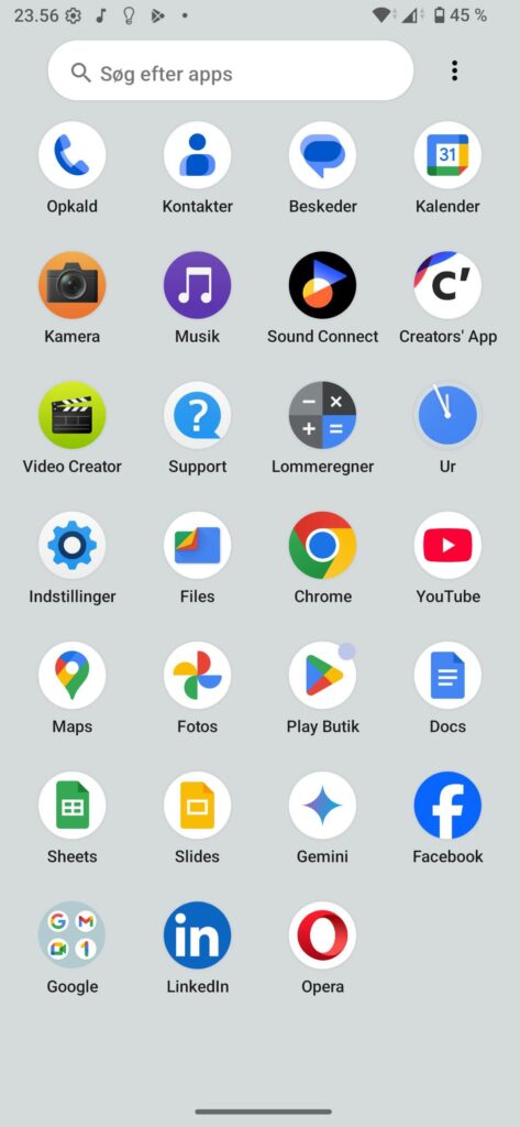 Sony Xperia 10 vii kører REN Android screenshot 2