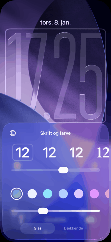 iOS 26.2 byder på nye indstillinger til Liquid Glass. Foto: Techsen.dk