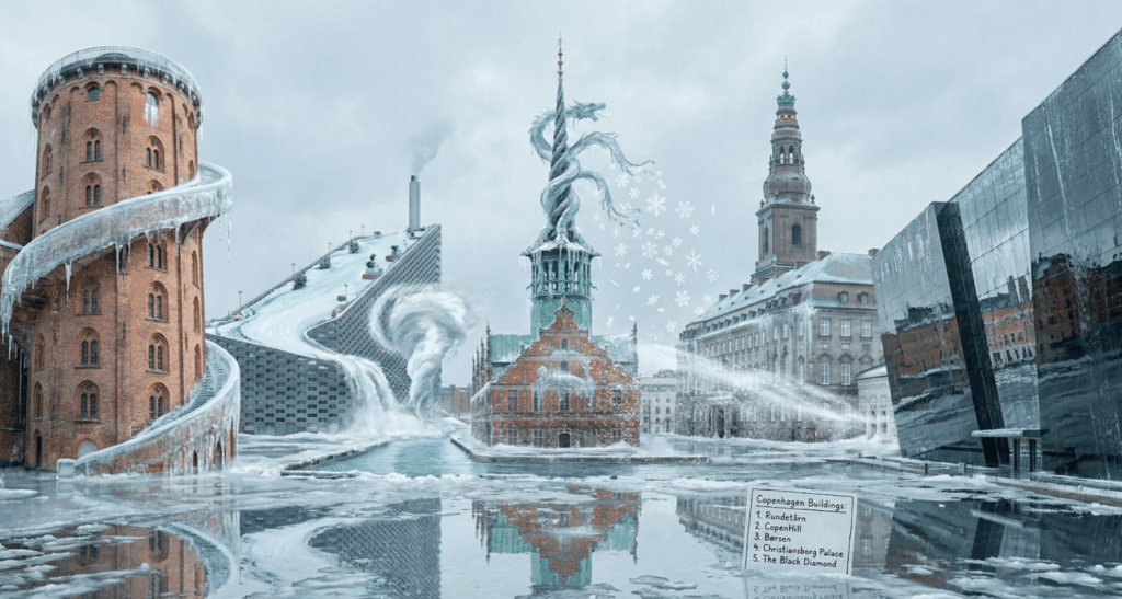 Eksempel på Nano Banana 2 med København. Foto: AI genereret af Google