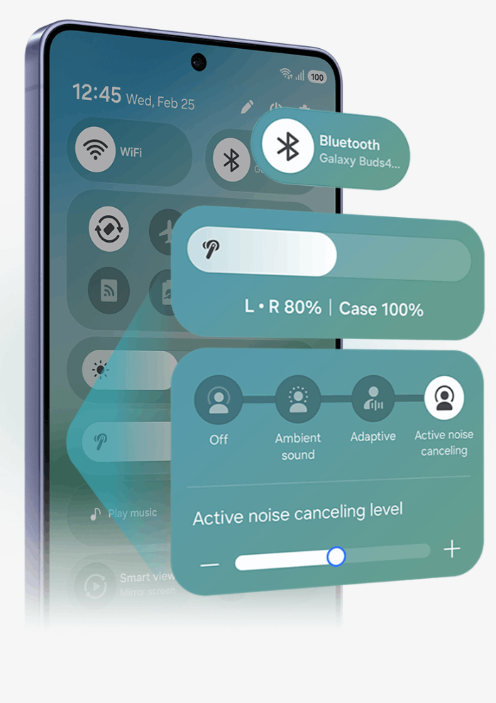 Samsung wearable, Samsung kontrolpanel, byds 4 pro