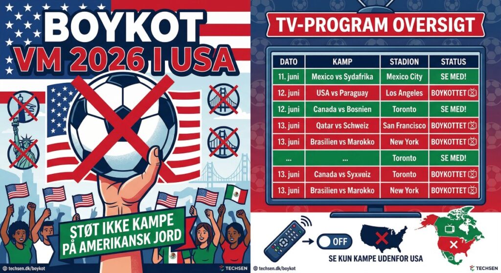 TV program for VM kampe