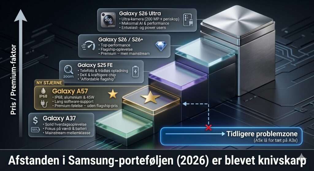 Afstanden i Samsung-portefølgen (2026) er blevet knivskarp