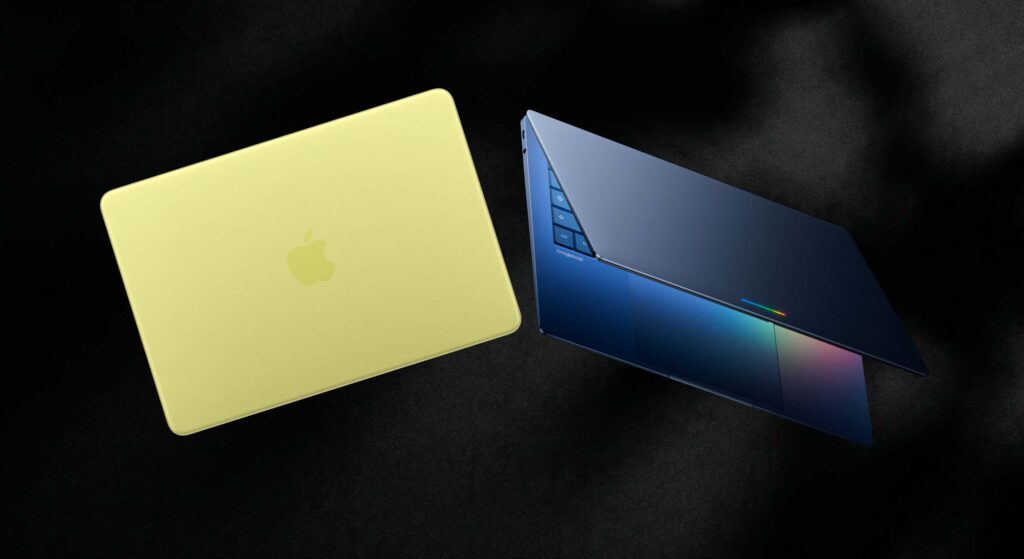 Macbook Neo vs Googlebook. Grafik: Techsen.dk