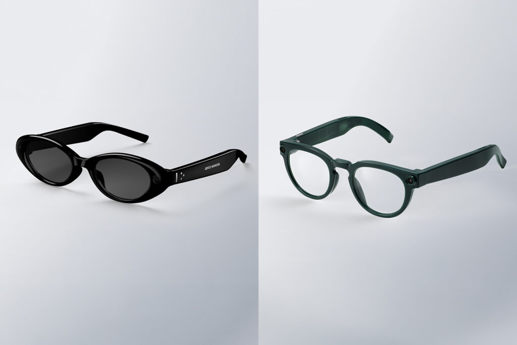 Gentlemonster-modellen til venstre og WarbyParker modellen til højre. Foto: Samsung
