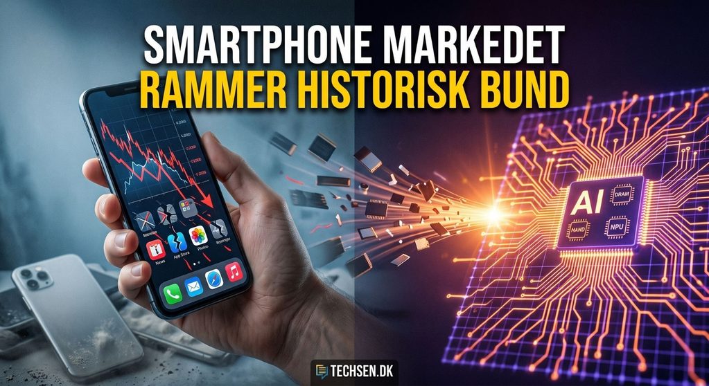 Smartphone-markedet rammer historisk bund