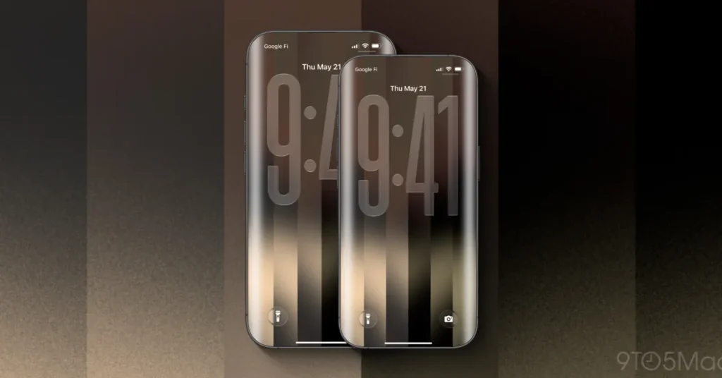 Muligt design på den kommende iPhone 20. Foto: 9to5mac